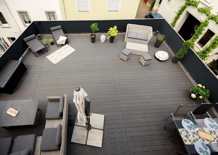 公寓 Design Mit Grosser Dachterrasse An Der Mosel - Netflix - Waschmaschine & Trockner 森海姆